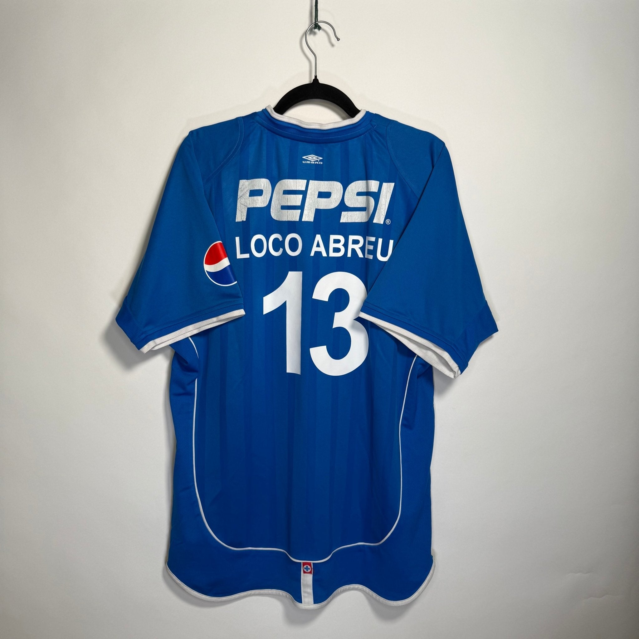 Cruz Azul Local 2002 - Dorsal Loco Abreu - Talla L/G - YaelitoMix